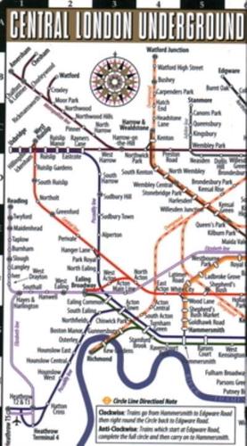 Streetwise London Underground Map - Laminated Map of the London Underground, England