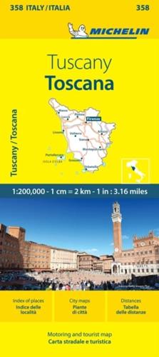 Michelin Map Italy: Toscana 358