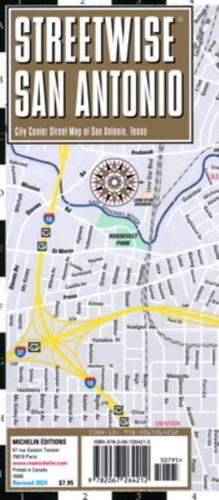 Streetwise San Antonio Map - Laminated City Center Map of San Antonio, Texas