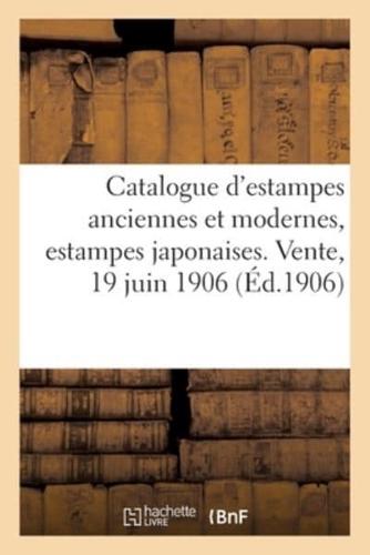 Catalogue d'estampes anciennes et modernes, estampes japonaises, ornements, peintures