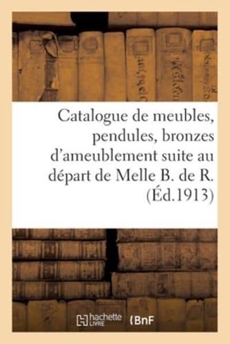 Catalogue de meubles anciens des époques Louis XV et Louis XVI, pendules