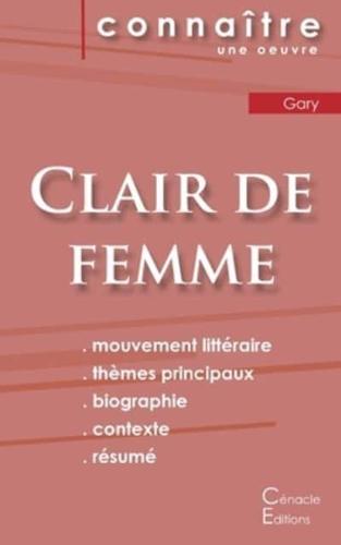 Fiche de lecture Clair de femme de Romain Gary:Analyse littéraire de référence et résumé complet