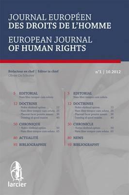 Journal Europeen Des Droits De L'homme / European Journal of Human Rights 2014/1