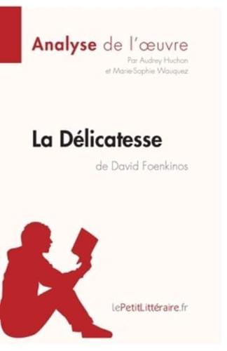 La Délicatesse de David Foenkinos (Analyse de l'oeuvre):Comprendre la littérature avec lePetitLittéraire.fr