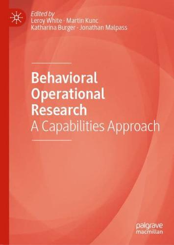 Behavioral Operational Research : A Capabilities Approach