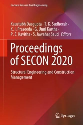 Proceedings of SECON 2020 : Structural Engineering and Construction Management