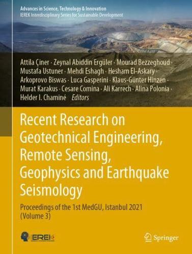 Recent Research on Geotechnical Engineering, Remote Sensing, Geophysics and Earthquake Seismology Volume 3