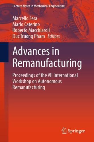 Advances in Remanufacturing