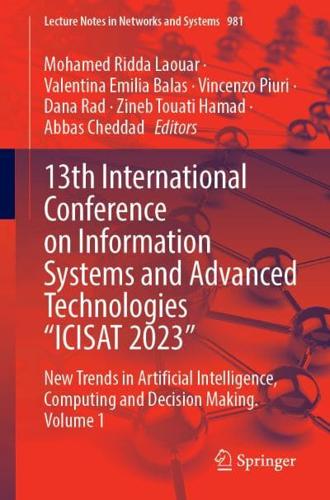 13th International Conference on Information Systems and Advanced Technologies "ICISAT 2023"