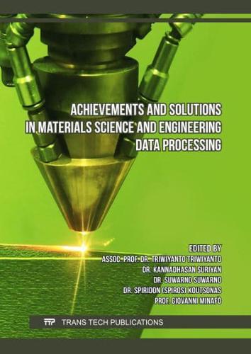 Achievements and Solutions in Materials Science and Engineering Data Processing