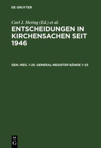 General-Register Bände 1-25