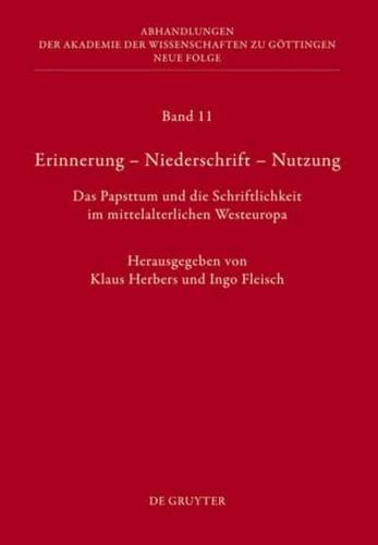 Erinnerung, Niederschrift, Nutzung