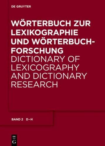 Wörterbuch Zur Lexikographie Und Wörterbuchforschung
