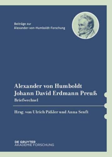 Alexander Von Humboldt / Johann David Erdmann Preu, Briefwechsel