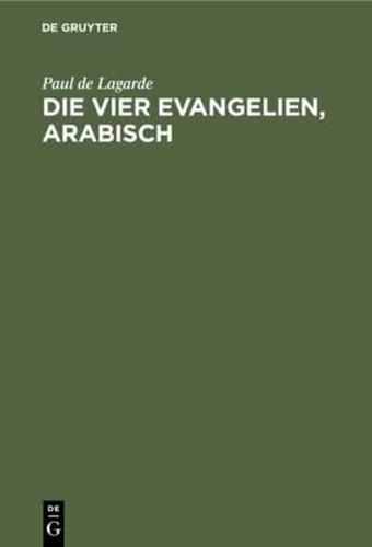 Die vier Evangelien, arabisch