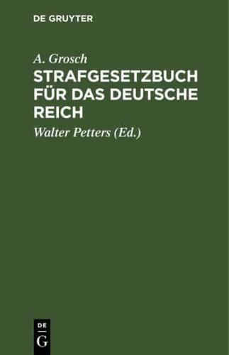 Strafgesetzbuch für das Deutsche Reich