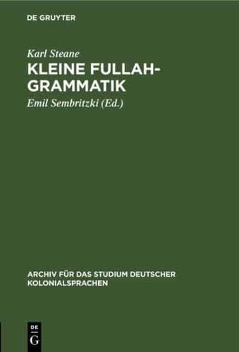 Kleine Fullah-Grammatik