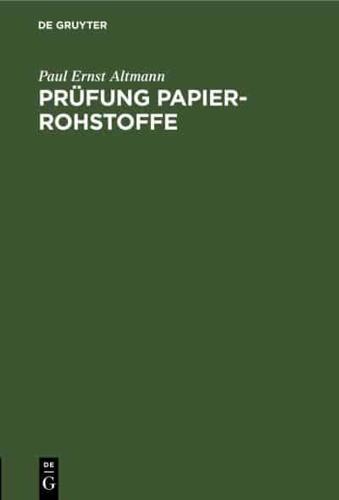 Prüfung Papier-Rohstoffe