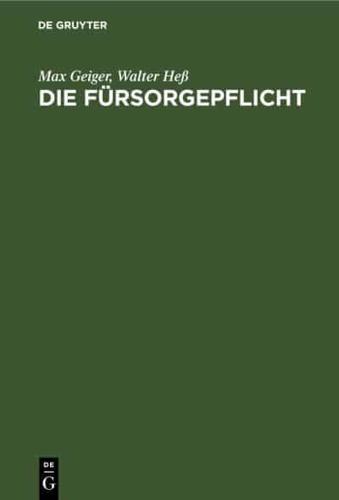 Die Fürsorgepflicht