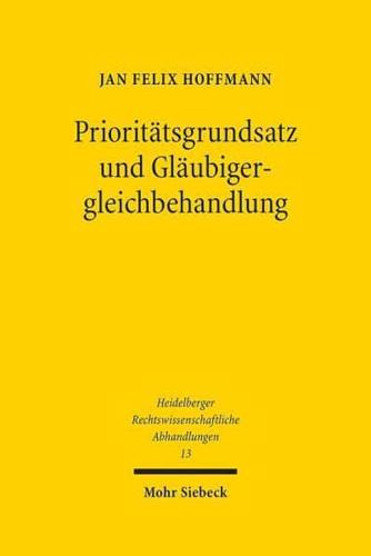 Prioritatsgrundsatz Und Glaubigergleichbehandlung