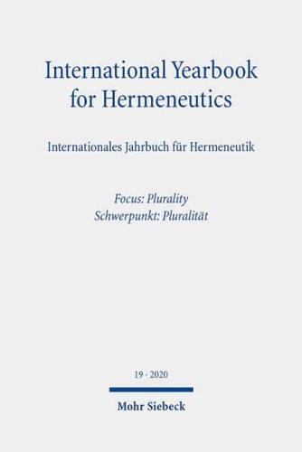 International Yearbook for Hermeneutics 19 / Internationales Jahrbuch Fur Hermeneutik 19