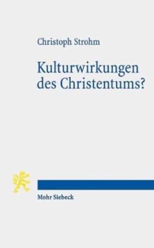 Kulturwirkungen Des Christentums?