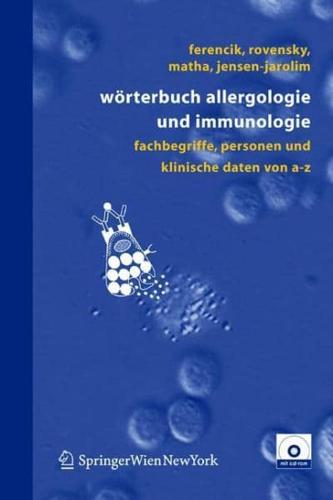 Wörterbuch Allergologie Und Immunologie