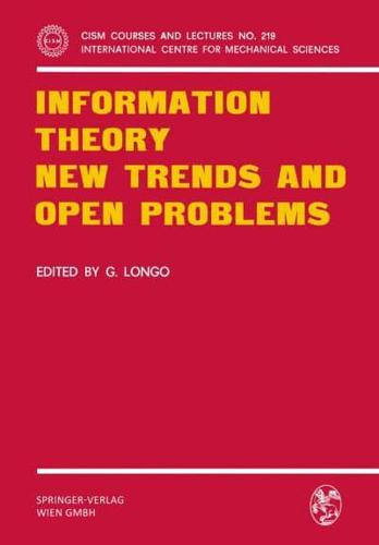 Information Theory New Trends and Open Problems