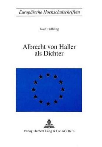 Albrecht Von Haller Als Dichter