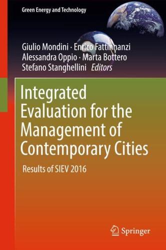 Integrated Evaluation for the Management of Contemporary Cities : Results of SIEV 2016