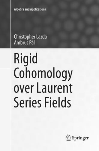 Rigid Cohomology Over Laurent Series Fields