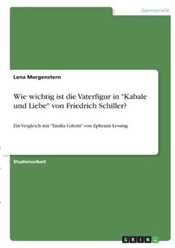 Wie Wichtig Ist Die Vaterfigur in "Kabale Und Liebe" Von Friedrich Schiller?