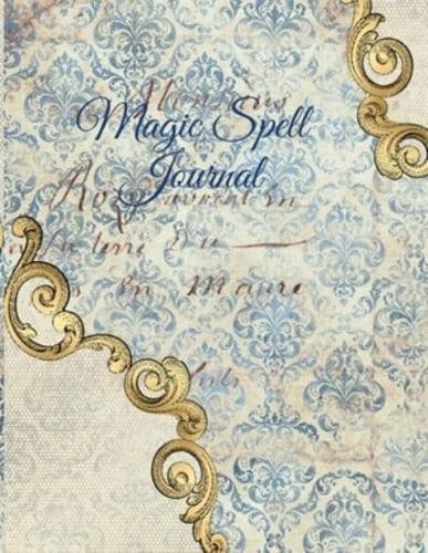 Magic Spell Journal: New Moon & Full Moon Intentions Journaling Notebook - Grimoire Spell Book For Witchery & Magic - 8.5" x 11", 4 Months, Magick Candles Print Cover