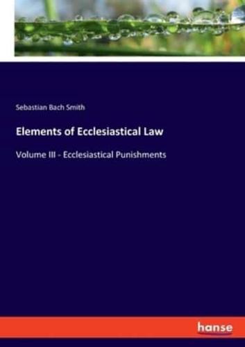 Elements of Ecclesiastical Law