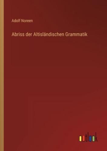 Abriss der Altisländischen Grammatik