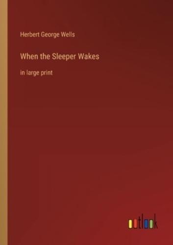 When the Sleeper Wakes:in large print