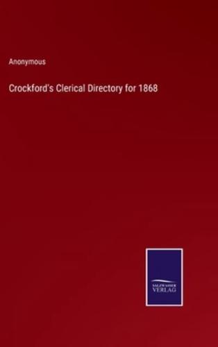Crockford's Clerical Directory for 1868