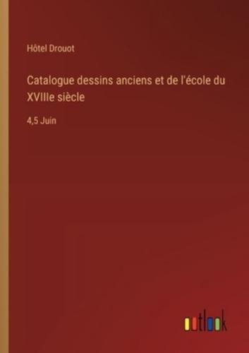 Catalogue dessins anciens et de l'école du XVIIIe siècle