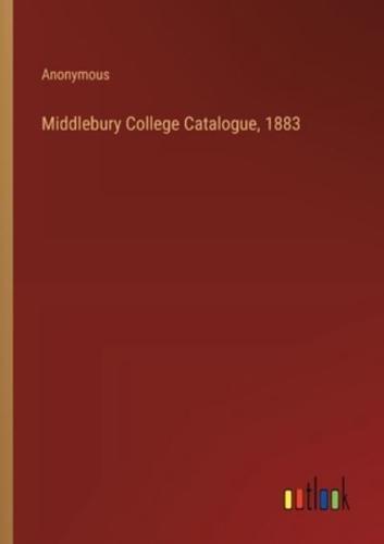 Middlebury College Catalogue, 1883
