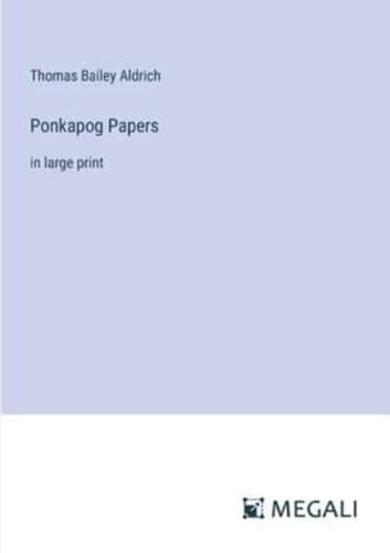 Ponkapog Papers