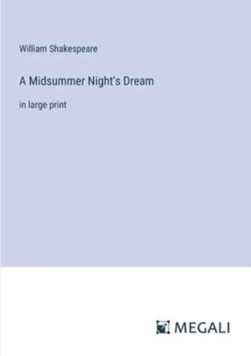 A Midsummer Night's Dream