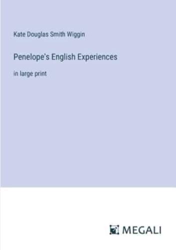 Penelope's English Experiences