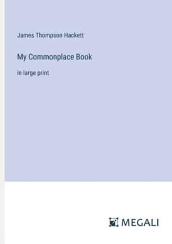 My Commonplace Book