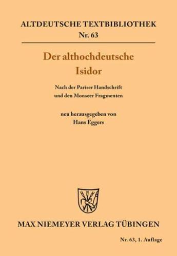 Der Althochdeutsche Isidor