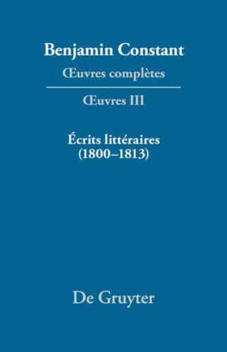 Écrits Littéraires (1800-1813)