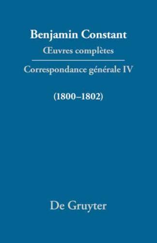 Correspondance 1800-1802