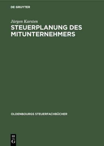 Steuerplanung Des Mitunternehmers