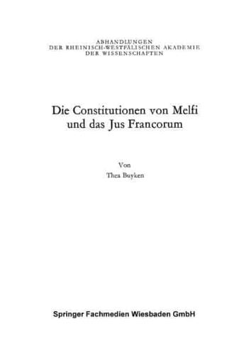 Die Constitutionen Von Melfi Und Das Jus Francorum