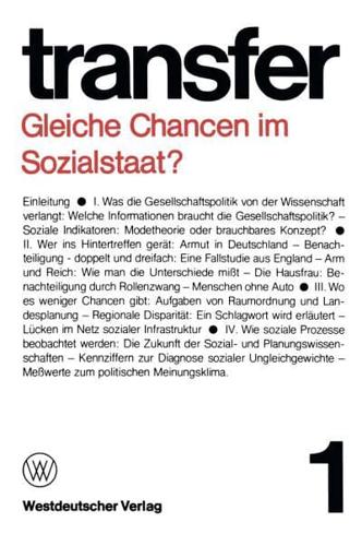 Gleiche Chancen Im Sozialstaat?