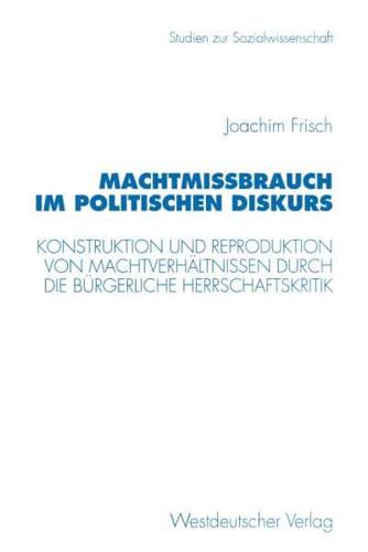 Machtmibrauch Im Politischen Diskurs